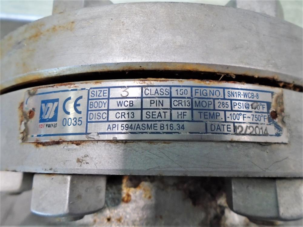 YDF 3" 150# WCB Swing Check Valve SN1R-WCB-8